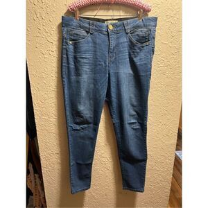 Democracy Ab Solution Blue Jeans Woman’s Size 16 Flaws-Marks-Stains